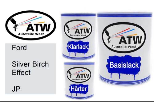 Ford, Silver Birch Effect, JP: 1L Lackdose + 1L Klarlack + 500ml Härter - Set, von ATW Autoteile West.